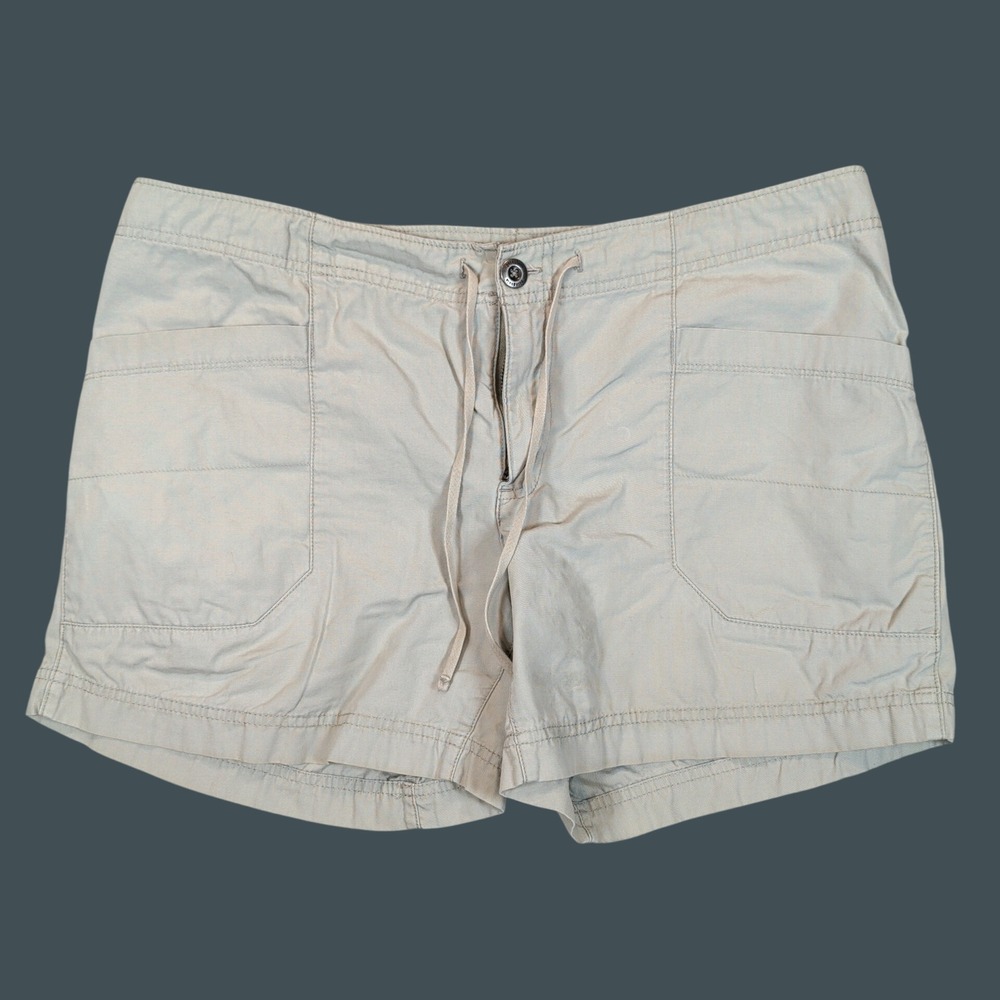 Patagonia Mandala Shorts Women 12 Beige Cotton Outdoor Hiking Gorpcore Summer
